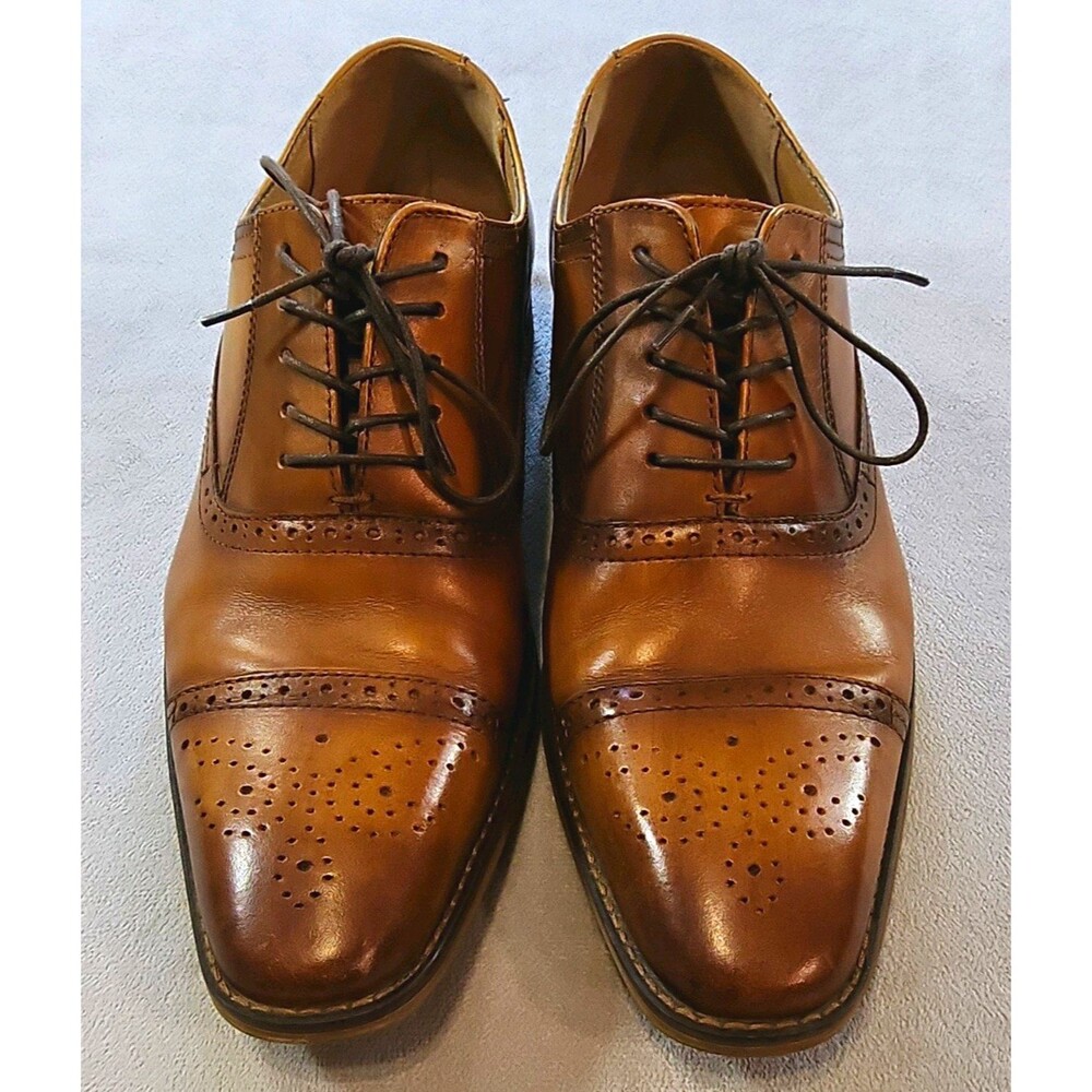 La Milano Men's Leather Oxford Shoes Size 10.5 US